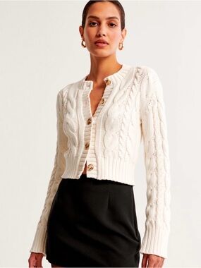 Abercrombie & Fitch Cable Short Cardigan